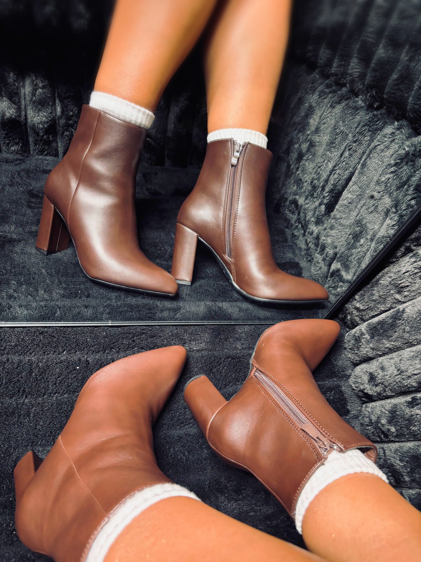 Brown ankle boots